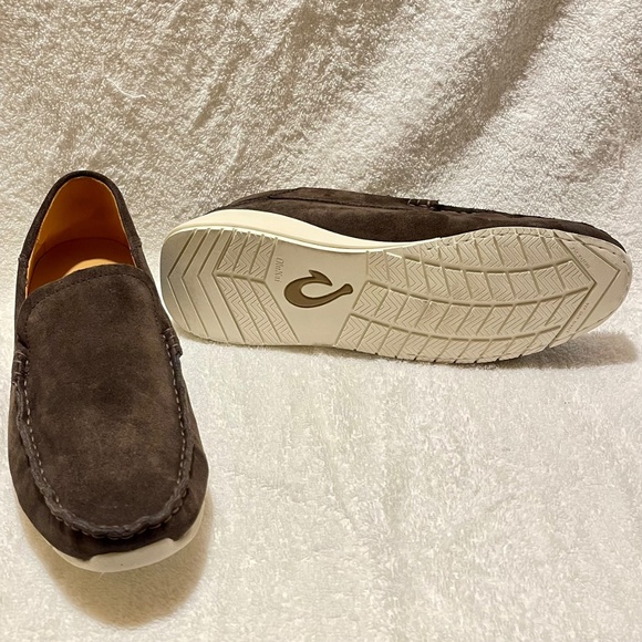 OluKai Ka’a Loafer Driving Moc Brown Suede 12